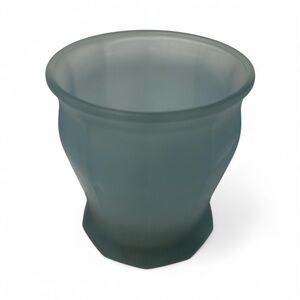 Vintage Indiana Frosted Blue Glass Vase.